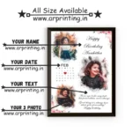 Birthday Photo Frames for Wall Decor as Birthday Gifts, Black or white Frame Size (A4 SIZE) For 3 Photo - Image 3
