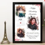 Birthday Photo Frames for Wall Decor as Birthday Gifts, Black or white Frame Size (A4 SIZE) For 3 Photo